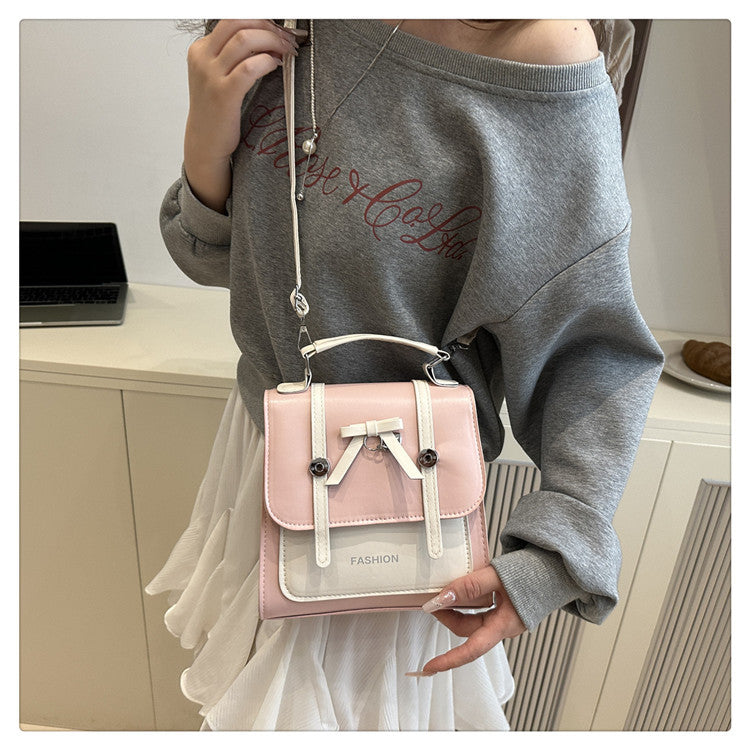 Single Shoulder Double Shoulder Women's Bag2025New Fashionable Girly Casual Multi-use Small Square Bag Spring Summer Hot-selling Women's Bag