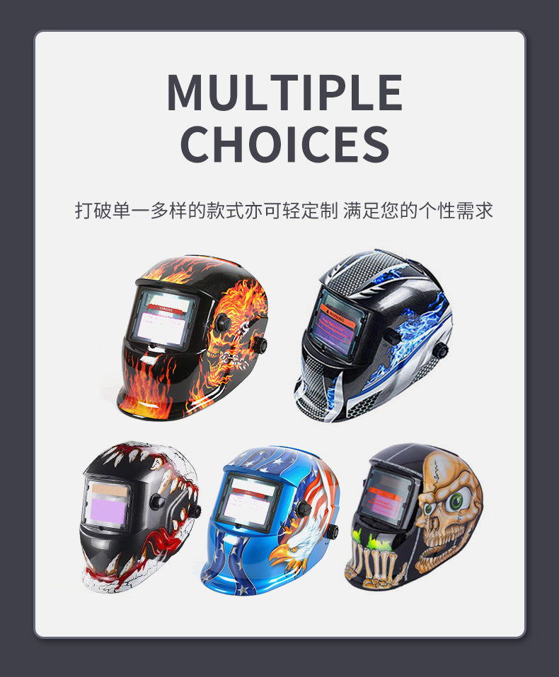 107Solar Automatic Dimming Welding Protective Mask Head-mounted Argon Arc Welding LCD Welder Mask