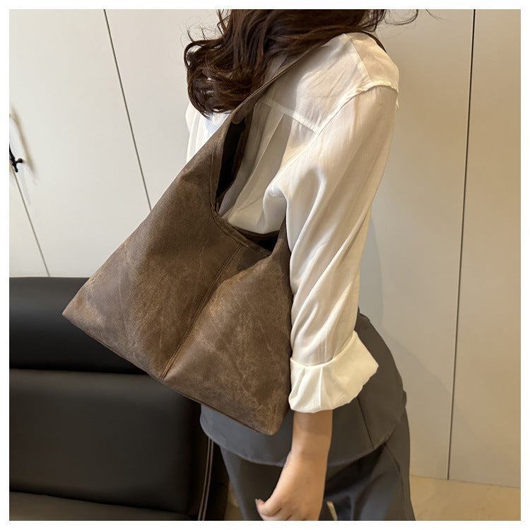 European and American Style Large Capacity Women's Bag2025Summer New Fashionable Single Shoulder Tote Bag Casual Underarm Bag