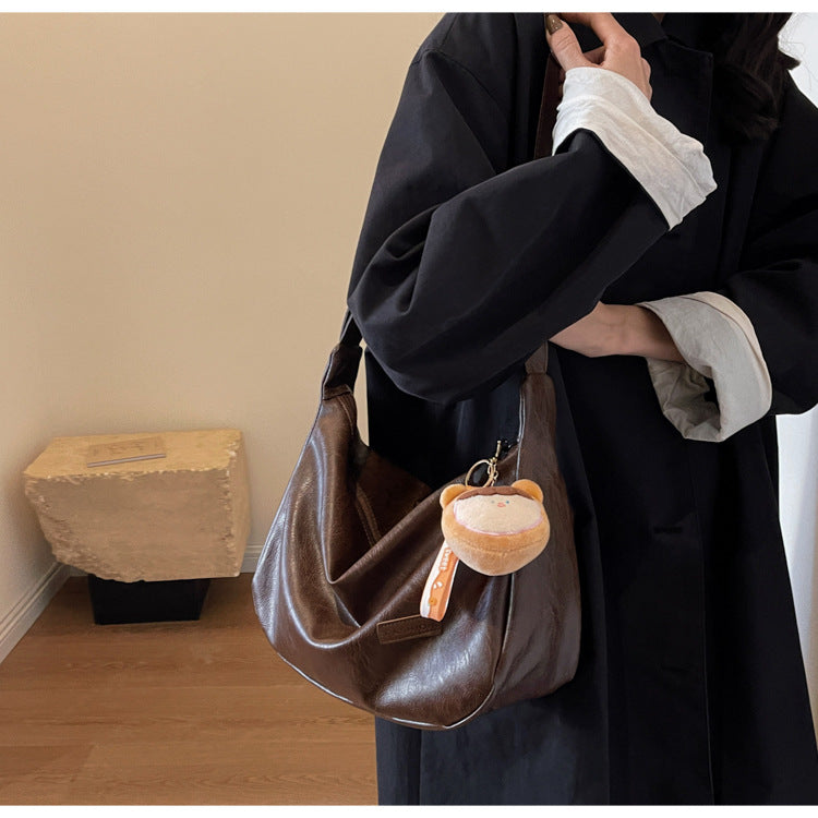 Niche Underarm Bag for Women2024New Autumn and Winter Fashion Retro Dumpling Bag High-end Versatile Shoulder Crossbody Bag