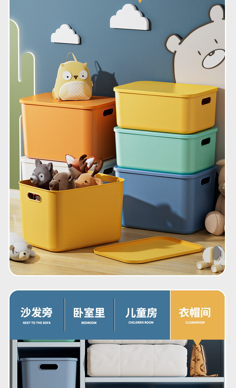 Storage Box Desktop with Lid Plastic Miscellaneous Snacks Cosmetics Box Rectangular Storage Basket Storage Box Organizing Box