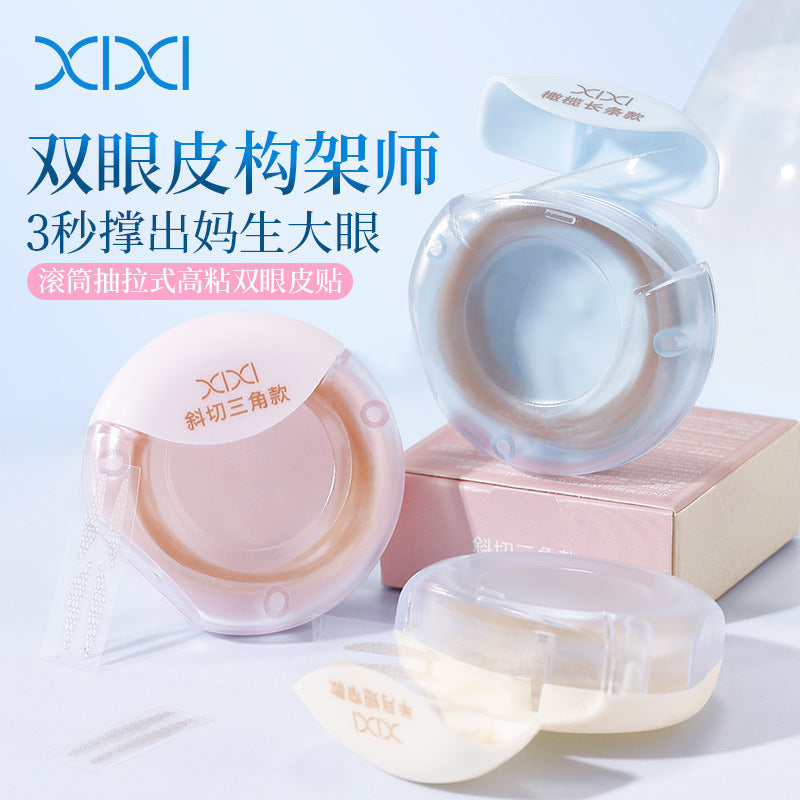 xixi Roller Pull-Out High-Adhesion Double Eyelid Tape Natural Invisible Seamless Non-Reflective Puffy Eye Beauty Tape J199