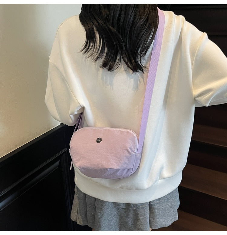 Casual Crossbody Bag Fashion Nylon Style Bag for Cycling ins New Small Bag Lightweight Single Shoulder Nylon Hip-Hop