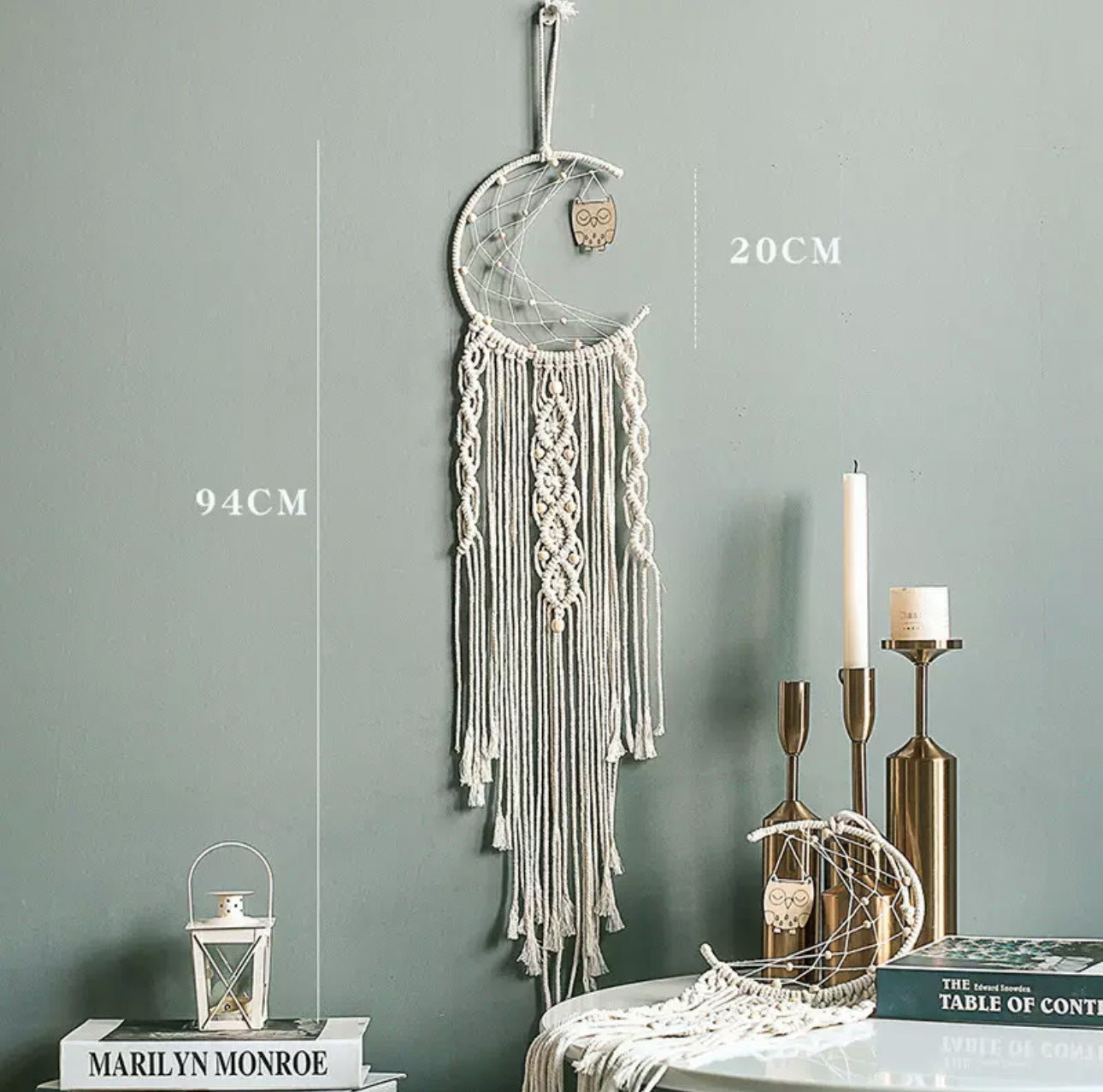 Cross-Border Hot-Selling European Style Artificial Woven Cotton Rope Tapestry Tassel Home Wall Hanging Decoration Soft Furnishing Collection Wholesale