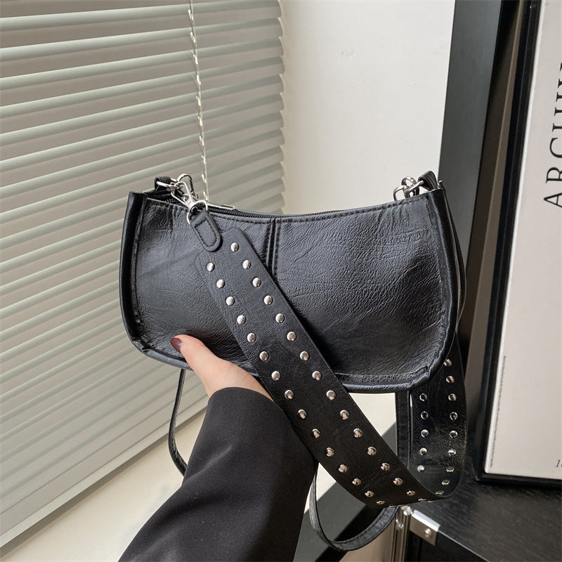 Crossbody Pouch2025Spring New Underarm Bag Niche Handbag Versatile Commuter Single Shoulder Underarm Rivet Women's Bag