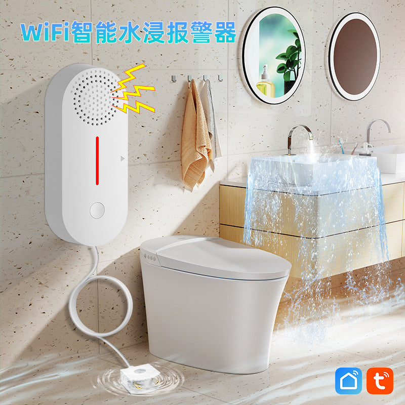 wifi Smart Sound and Light Sensor Door Magnetic Alarm Tuya Door and Window Intrusion Alert Anti-theft Alarm