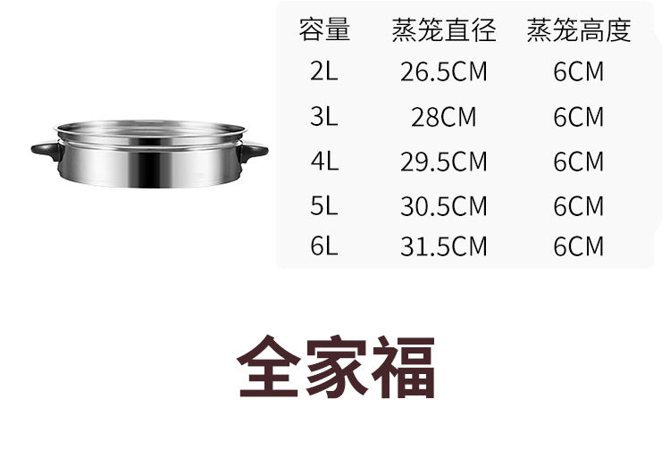 Mini Rice Cooker3-4Small Rice Cooker1-2People304Stainless Steel Food Grade Inner Tank Household Old Style5-6