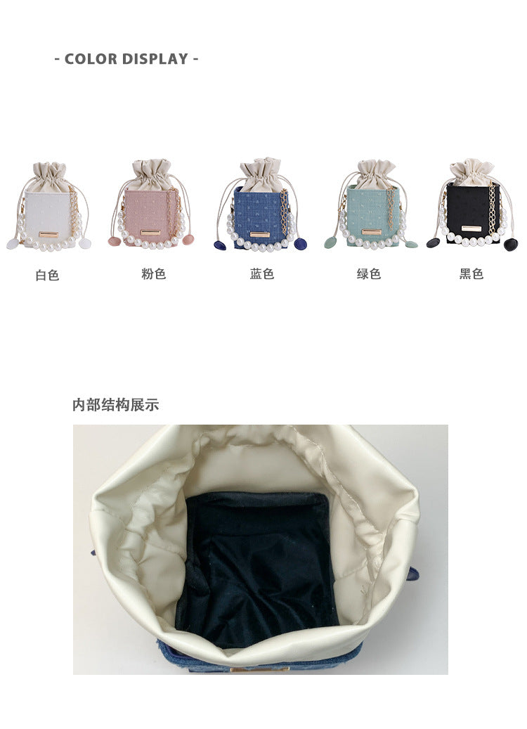 Autumn Small Bag2025New Trendy Fashionable Versatile Pearl Handbag High-Quality Texture Crossbody Bag