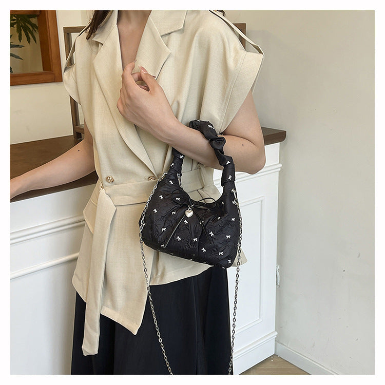 Korean Style Fashion Handbag for Women2025New Bow Crossbody Bag Versatile Parent-Child Cute Children's Bag