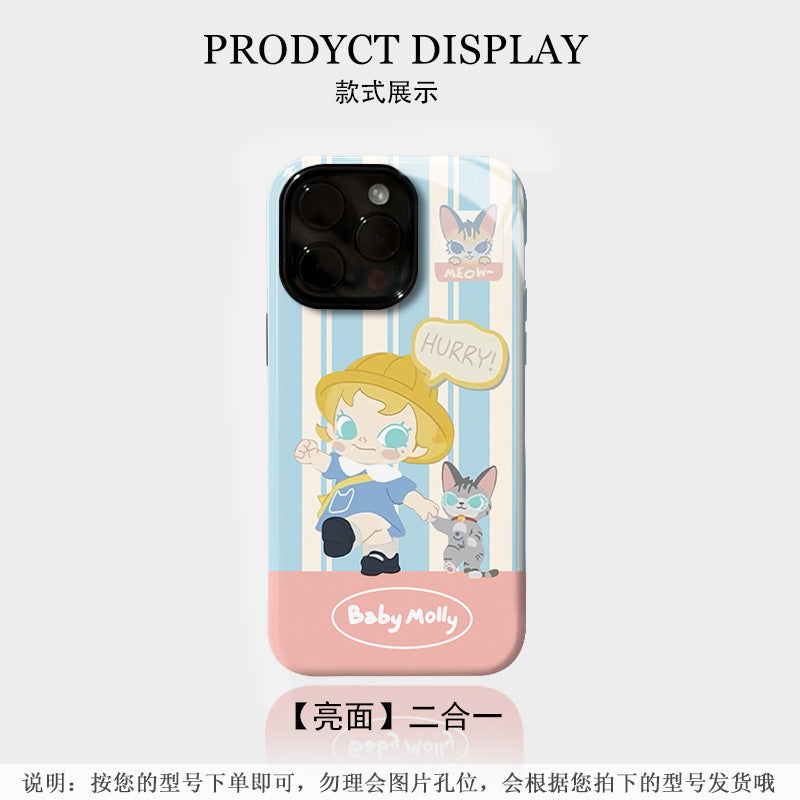 Jasmine and the Kitten Suitable for Apple's new phone case for girls, Japanese-style cartoon