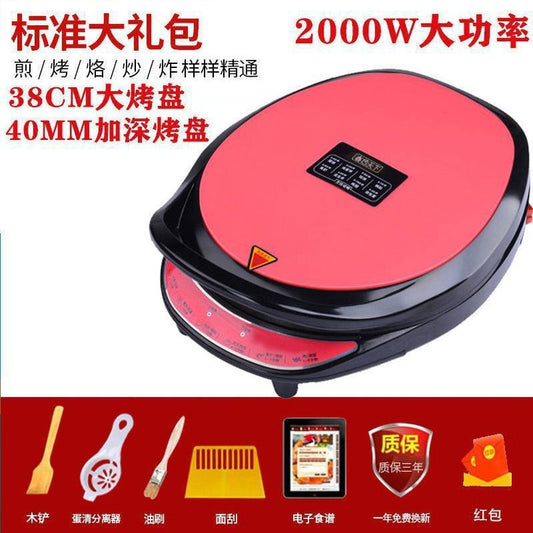New Large Deep Electric Griddle for Home Use, Multi-Functional Double-Sided Heating, Frying, Baking, Pancake Maker, Thin Pancake Machine