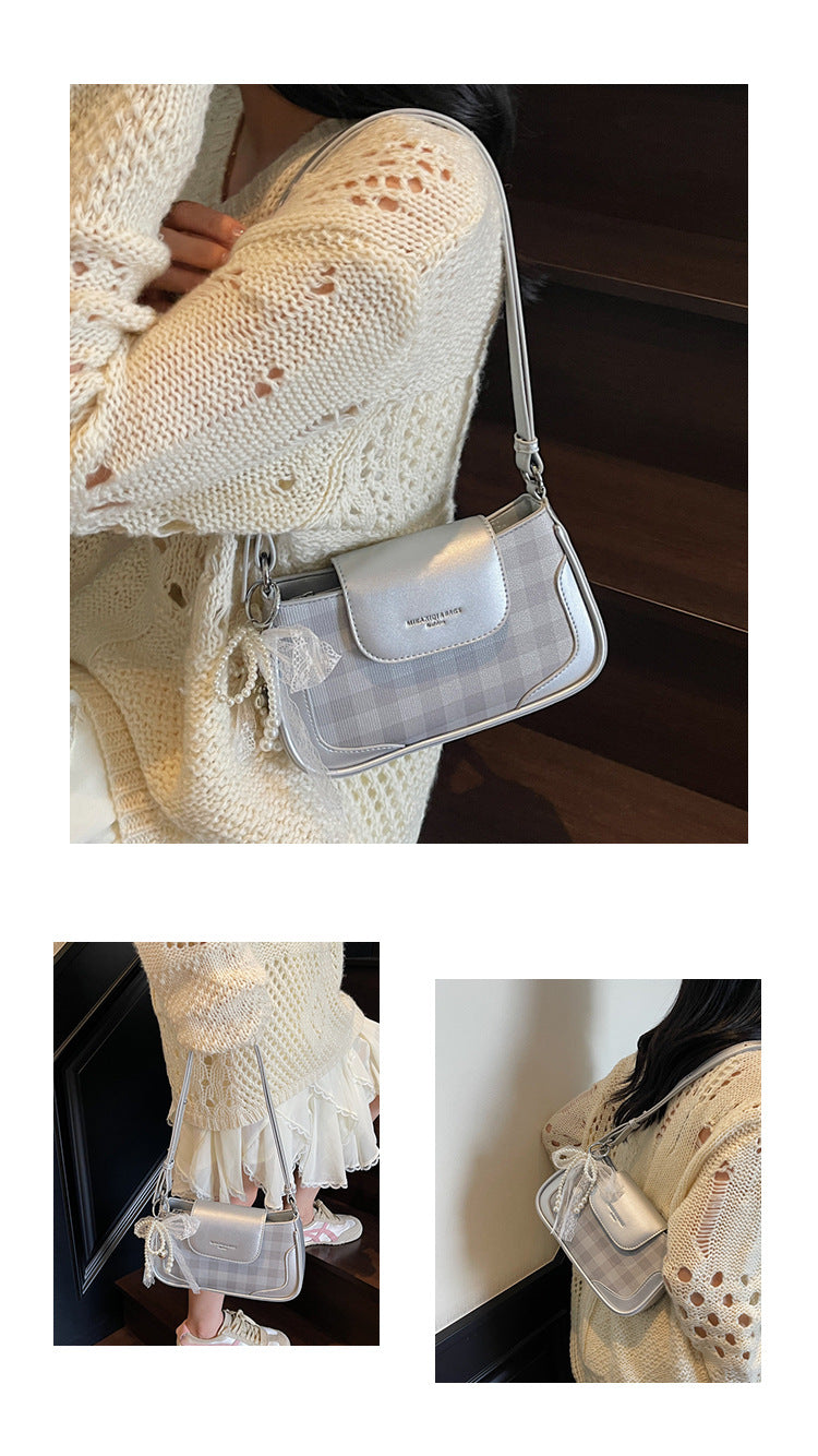 Cross-border high-end trendy underarm bag small square bag for women2025New Handbag Trendy Fashion Versatile Shoulder Bag