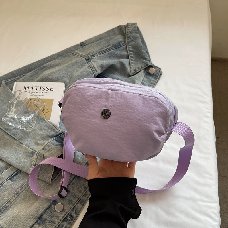 Casual Crossbody Bag Fashion Nylon Style Bag for Cycling ins New Small Bag Lightweight Single Shoulder Nylon Hip-Hop