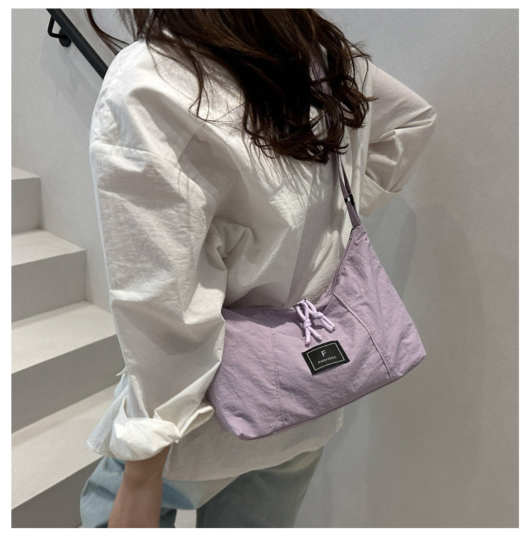 2025New Spring Large Capacity Single Shoulder Crossbody Retro Simple Ruiying Commuter Women's Bag Fashion Casual Tote Bag