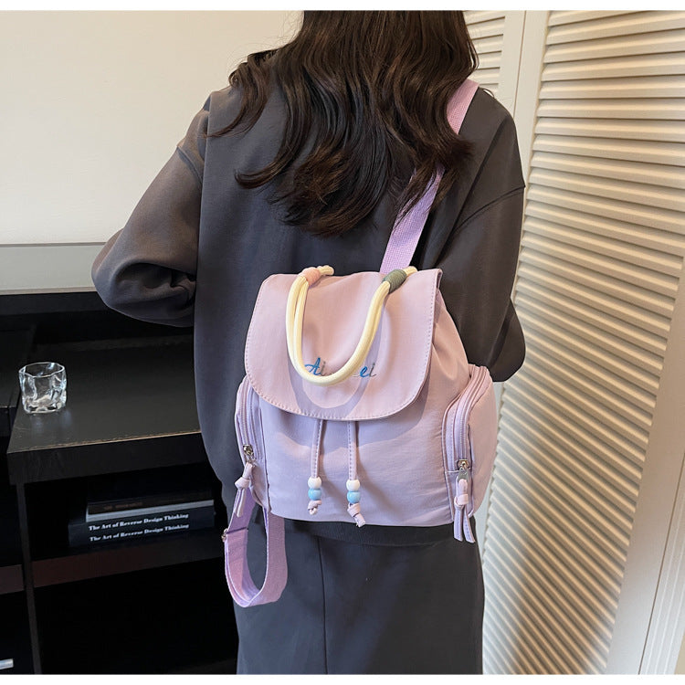 Foreign Order Fashion Super Popular Fresh Style Women's Backpack2025New Trendy and Stylish Handbag Commuting Small Backpack for Women