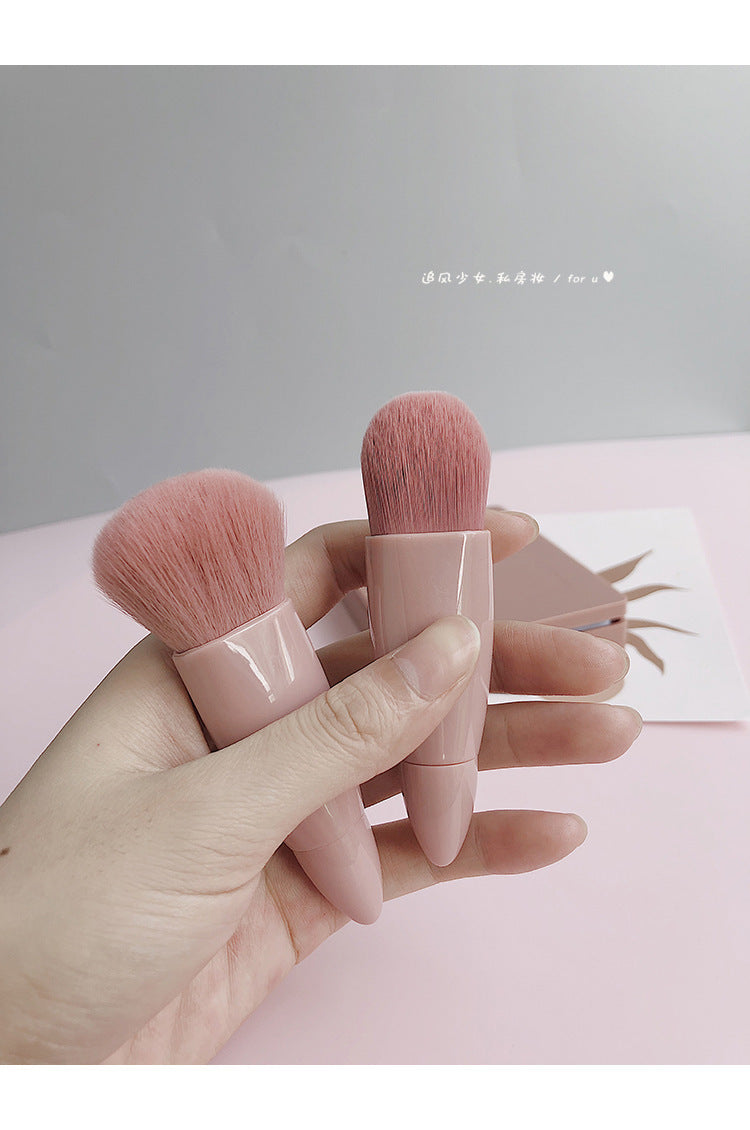 New Travel5Mirror Box Makeup Brush Set Portable Multifunctional Powder Brush Blush Brush Beauty Tool