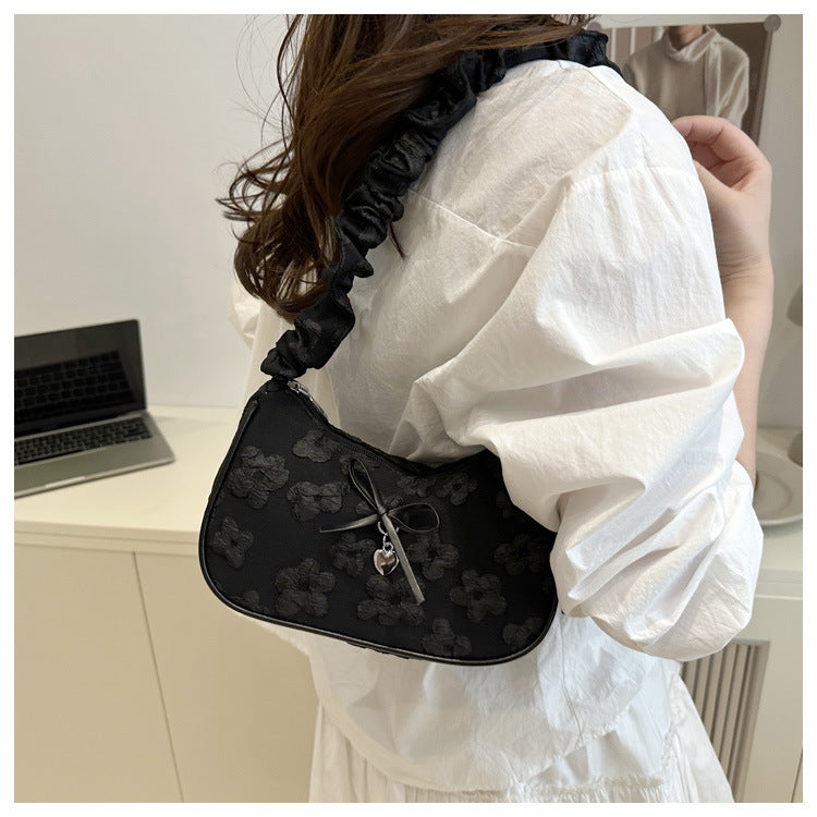 French Niche Bag for Women2025Summer New Fashion ins Sweet Cool Girl Versatile Fashion Single Shoulder Bag Underarm Bag