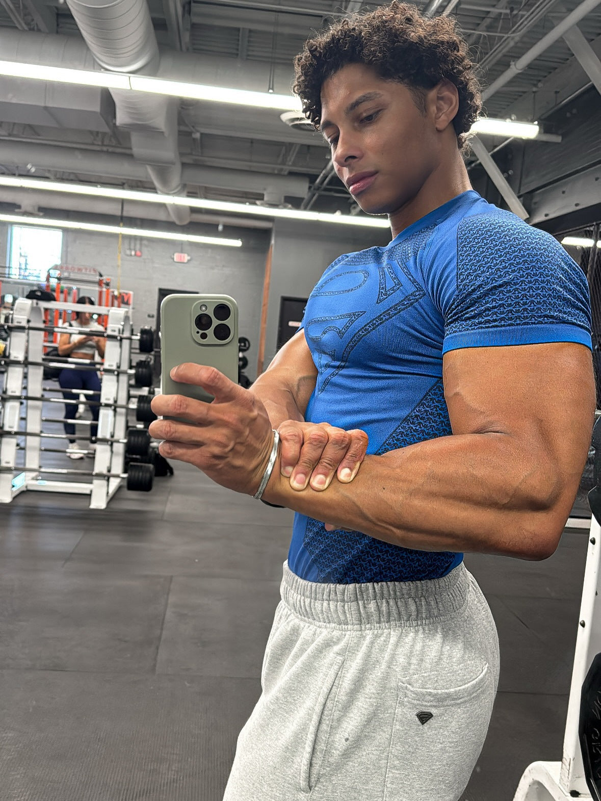YOUNGLA New American-style Muscle Fitness Men's Sports Short Sleeve Casual Running Quick-dry Breathable Tight-fitting Shirt t T-shirt