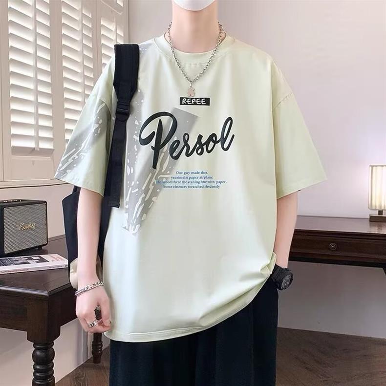Youth Summer Ice Silk Short Sleeve t T-shirt for boys in summer2025New style junior high and high school student short-sleeve tops