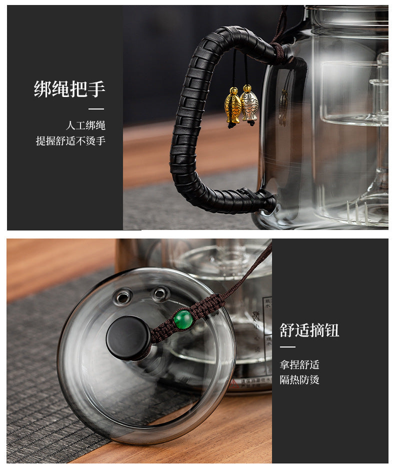 High Borosilicate Glass Teapot Thickened Heat-Resistant Electric Ceramic Stove Large Capacity Tea Set Tea Brewing Pot Single Pot Manufacturer