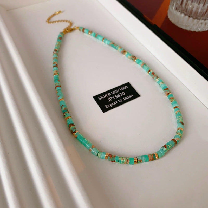 Baroque Freshwater Pearl Necklace Simple Elegant Colorful Beaded Collarbone Chain Niche Light Luxury High-End Sense Necklace for Women