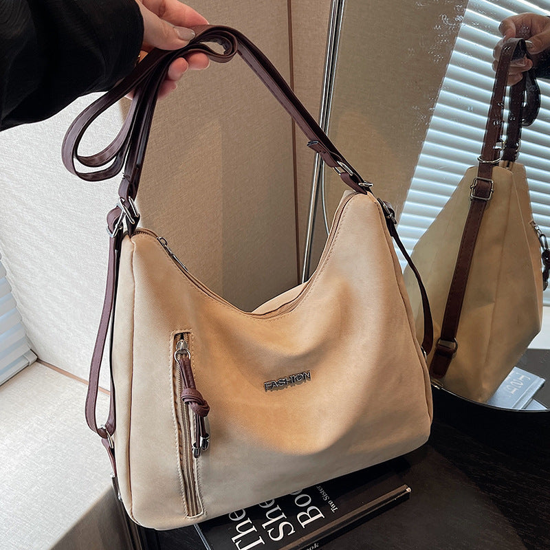 Melard Women's Bag2025New Crossbody Bag Winter Versatile High-End Feel Shoulder Bag Large Capacity Tote Bag