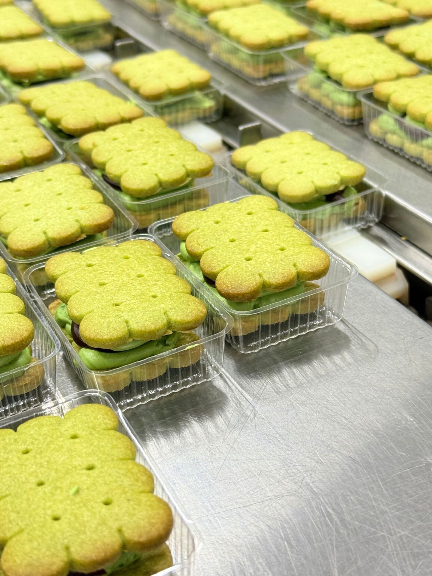 Frozen Chewy Butter Sandwich Cookies Matcha Chocolate Multi-flavor Ice Cream Texture Cake Snacks Factory