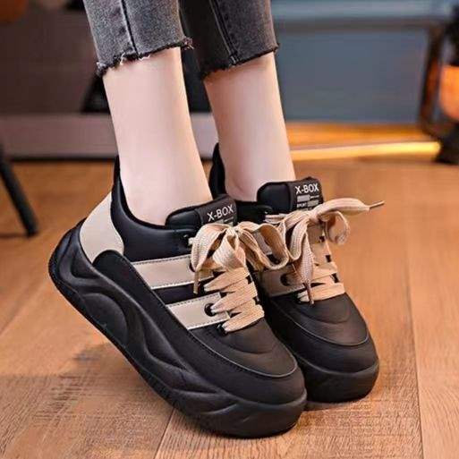 Chunky Sneakers for Women, Autumn and Winter Soft Sole Loafers, Women's Cotton Shoes2025Winter new style fleece-lined thick-soled casual sports sneakers
