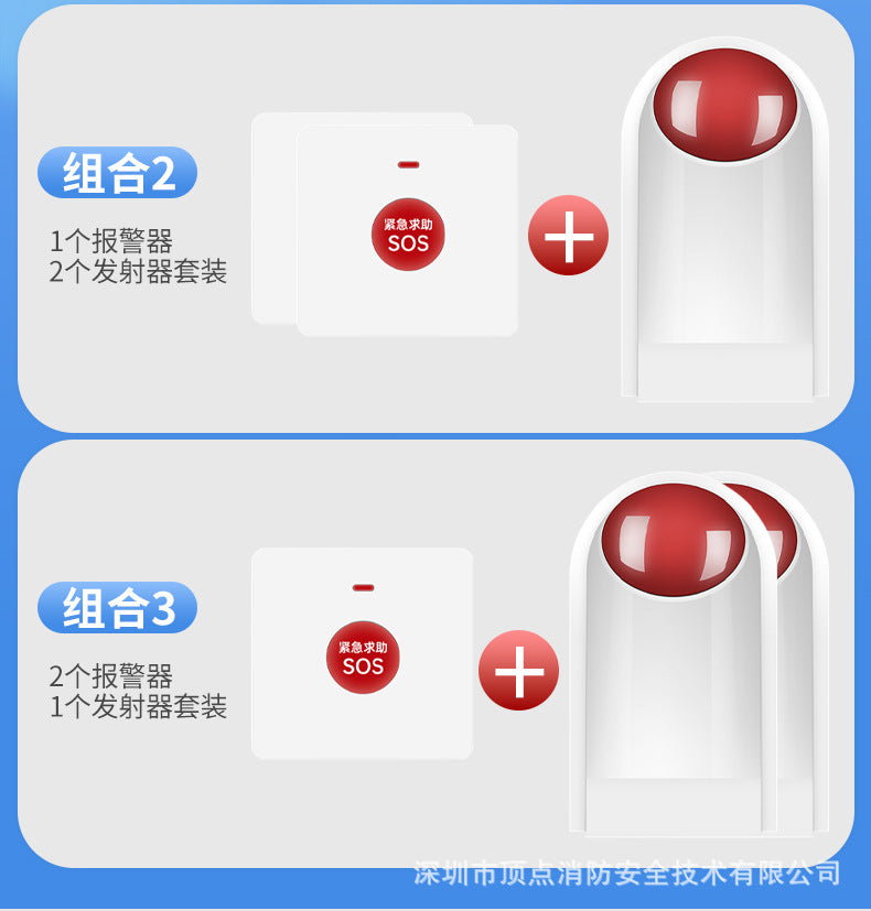 Disabled Bathroom Call Alarm Wireless Emergency Button Alarm Barrier-Free Elderly Distress Alarm