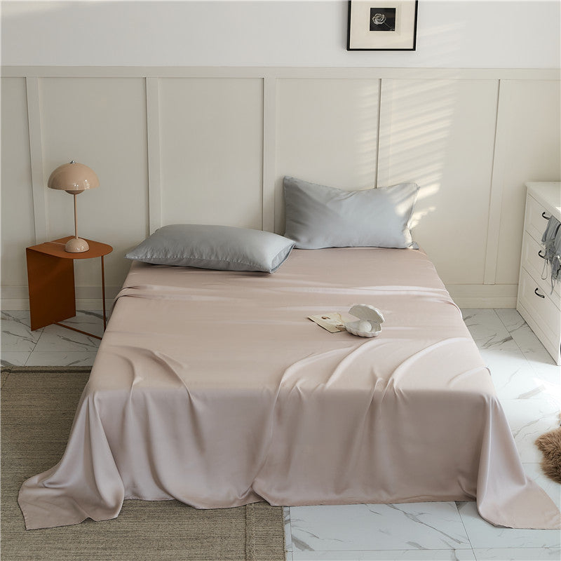 60Lanzing Tencel Single Item Only Bed Sheet Summer Solid Color Lyocell Bed Skirt Silky Cool Single Piece Duvet Cover Quilt Cover