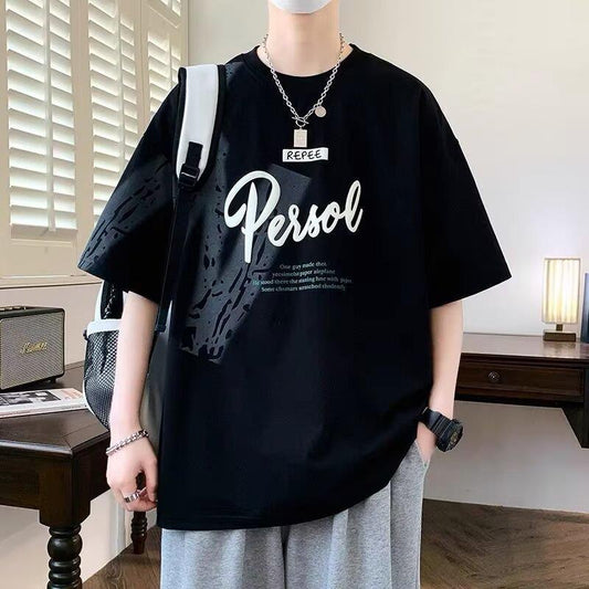 Youth Summer Ice Silk Short Sleeve t T-shirt for boys in summer2025New style junior high and high school student short-sleeve tops
