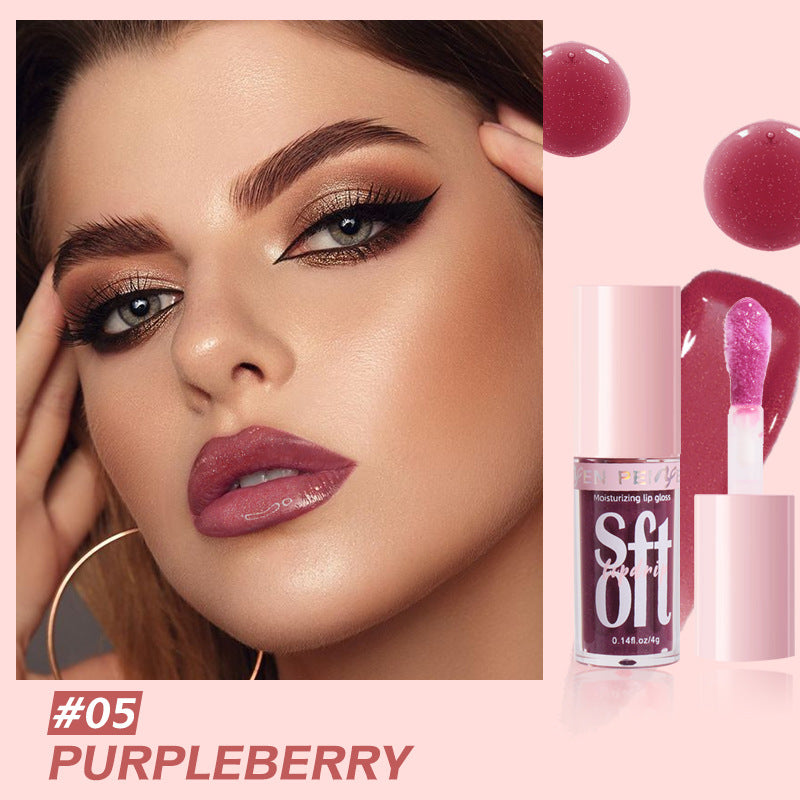 PNF Cross-border Moisturizing Lip Gloss Lip Oil Pearlescent Fine Flash European and American Water Light Lip Plumping Cream Lip Gloss Lip lacquer