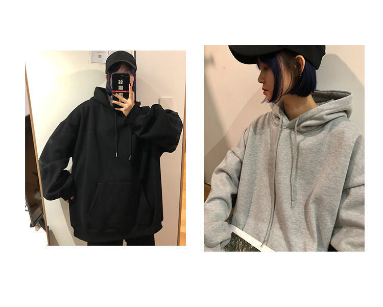 Fashionable Versatile Hooded Sweatshirt for Men Autumn Wear2024New Loose Fleece-Lined Versatile Casual Cardigan Couple Jacket