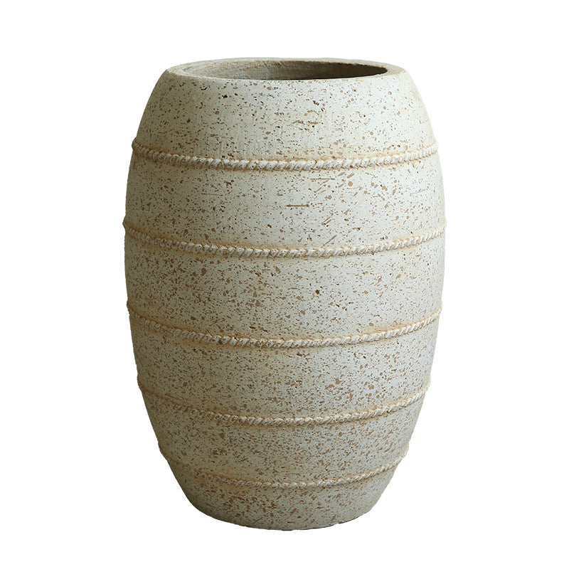 Silent Wind Cement Vase Flower Pot Indoor Living Room Desktop Decoration Entrance TV Cabinet Homestay Soft Decoration Flower Arrangement Ornament