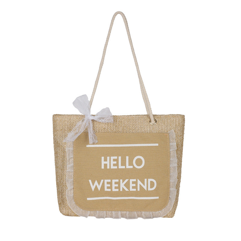 2025Large Capacity Elegant Korean Style Bag for Women Linen Canvas Bag Fashionable Eco-friendly Shopping Bag Single Shoulder Casual Handbag