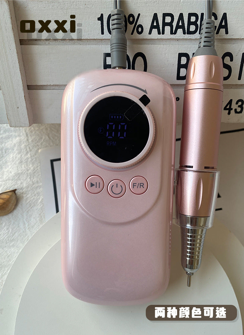 OXXI Japanese Style Rechargeable Portable Cuticle Remover Nail Polish Remover Nail Drill Machine for Nail Salon Use