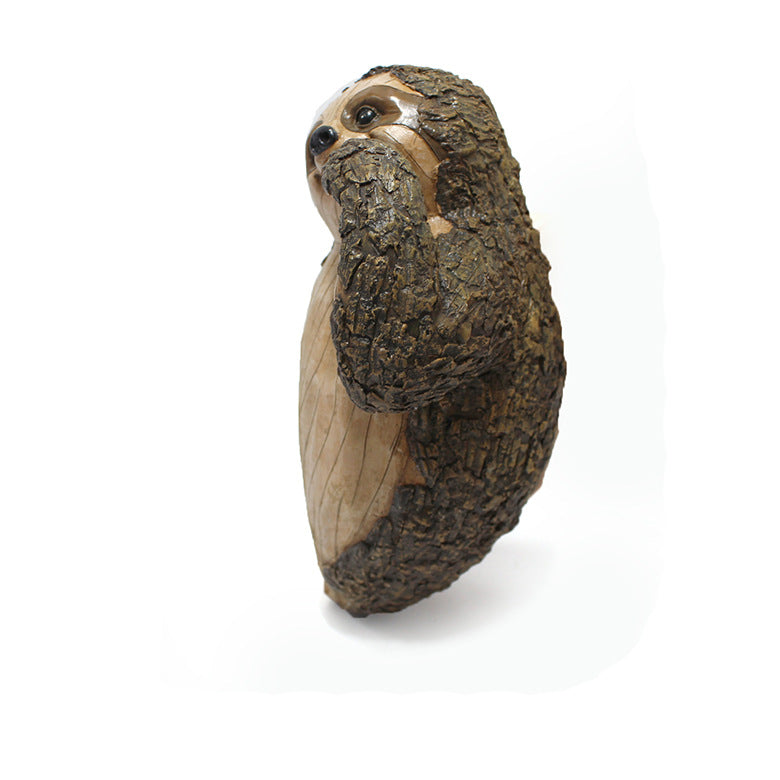 Cross-Border New Product Sloth Tree Hanging Resin Crafts Garden Decorations Creative Outdoor Landscaping Courtyard Tree Decorations
