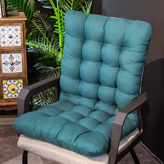 Solid Color Long Chair Cushion Office Seat Cushion Integrated Thickened Autumn Winter Butt Cushion Recliner Rocking Chair