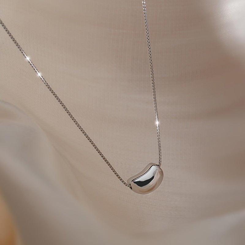 18K Real Gold Plated Moon Heart Pendant Necklace Simple Versatile Elegant Collarbone Chain Light Luxury High-End Necklace