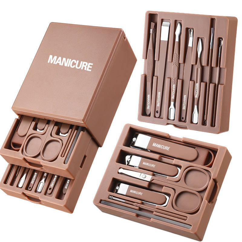 Carbon Steel Anti-Splash Manicure Tool Nail Clipper Large Size Wholesale good quality household multifunctional nail clipper set box