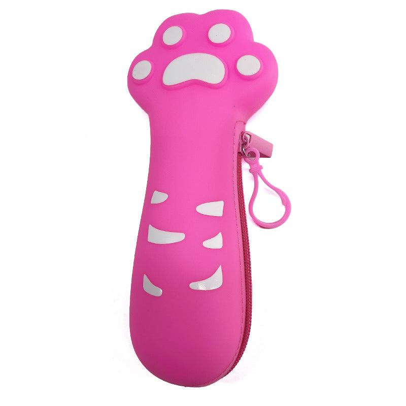 Leden Silicone Cat Paw Pencil Case Study Supplies Pencil Box Good Stationery Box Elementary School Student Stationery Bag Creative Stationery http://detail.1688.com/offer/857407678709.html