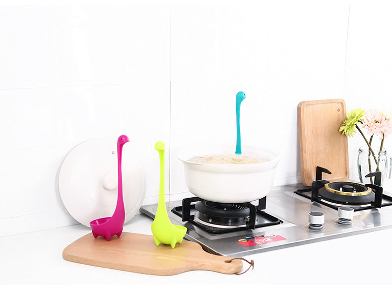 Amazon Creative Loch Ness Monster Spoon Cartoon Food Grade Plastic Spoon Kitchen Tool Manufacturer Wholesale