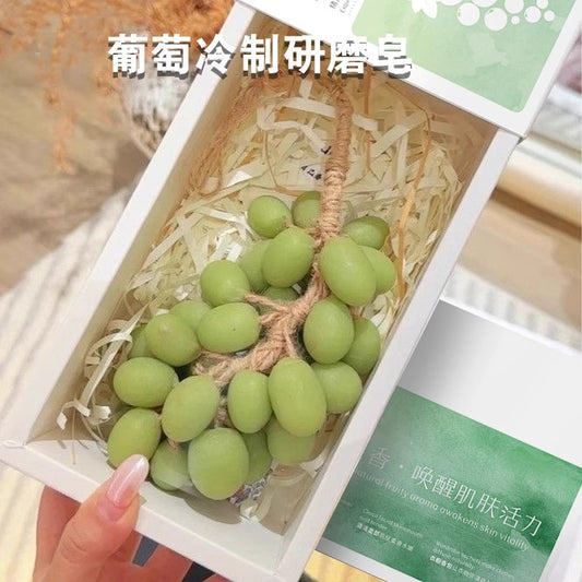 Sunshine Green Grape Artificial Grape Cluster Handmade Soap Gift Ornament Fresh Aromatherapy Pendant Long-lasting Fragrance