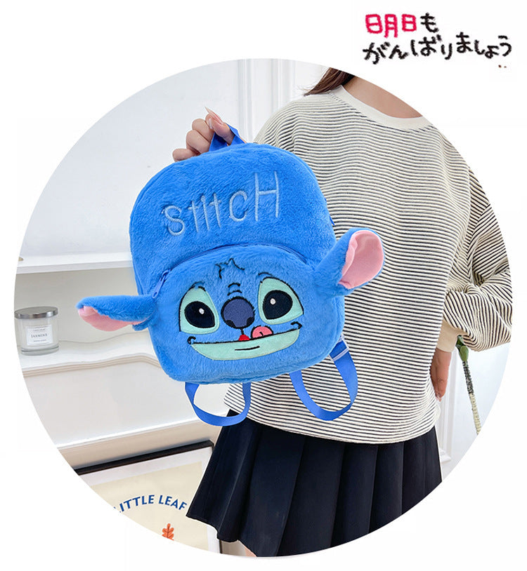 New Stitch Plush Toy Double-Back Cute Children's Large Capacity Backpack for Outings http://detail.1688.com/offer/957031023505.html