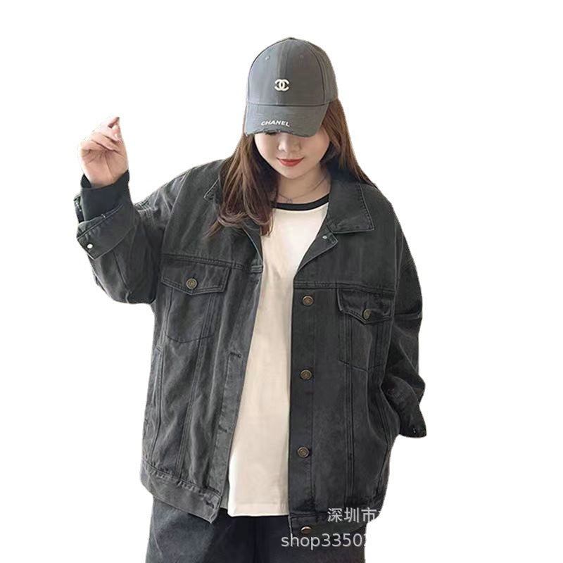 Spring and Autumn Foreign Trade Cross-Border Women's Denim Shirt Trendy Brand Korean Version Street Style Denim Top Women's Export Miscellaneous Denim Jacket
