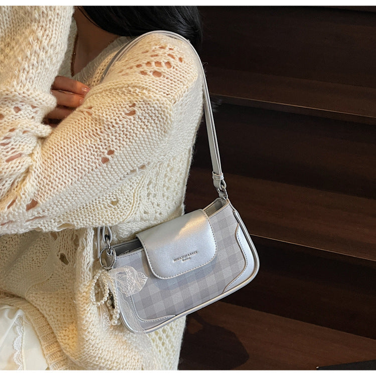 Cross-border high-end trendy underarm bag small square bag for women2025New Handbag Trendy Fashion Versatile Shoulder Bag