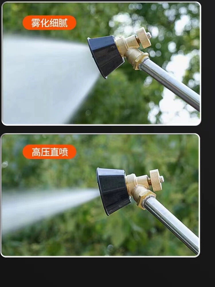 Black Cyclone Atomizing Spray Nozzle Agricultural High Pressure Adjustable Pure Copper Nozzle Windproof Adjustable Motorized Sprayer