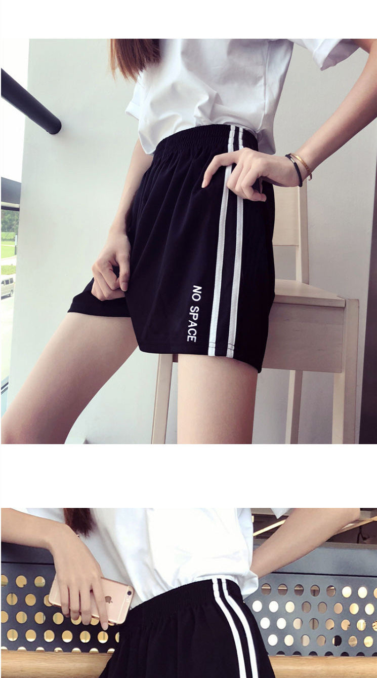 Summer Thin Sports Shorts for Women, Three-Quarter Running Shorts, Loose Casual Korean Style Ultra-Short Hot Pants, Beach Shorts for Outdoor Wear
