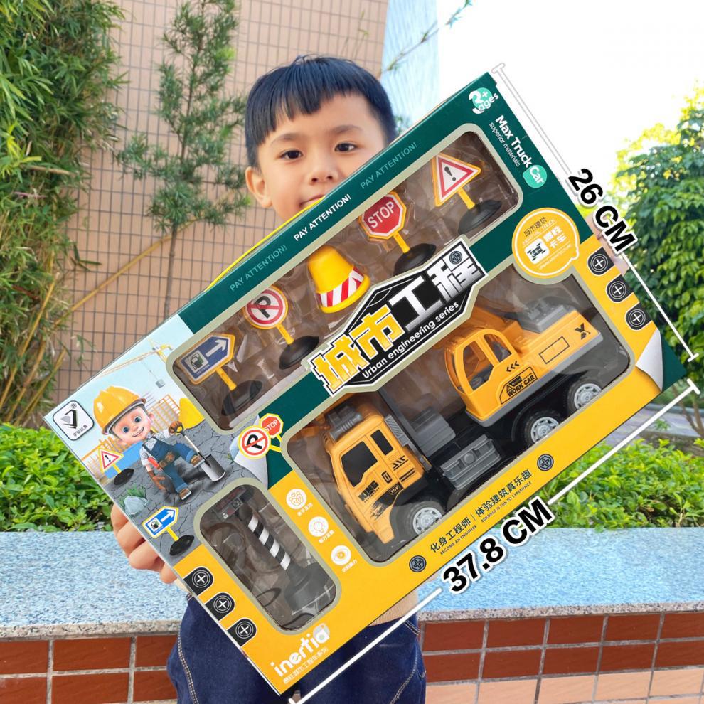 Durable Children's Toy Car Pull-Back Car Simulation Excavator Engineering Vehicle Fire Truck Airplane Model Boy's Gift