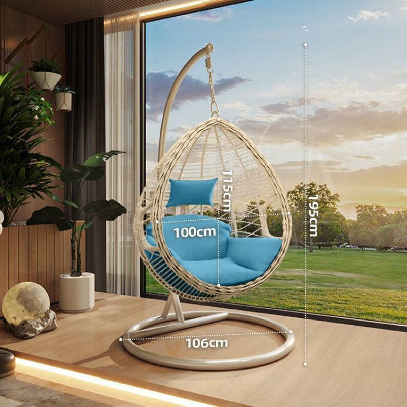 Outdoor Hanging Basket Chair Swing Courtyard Double Hanging Chair Home Balcony Indoor Internet Celebrity Bird's Nest Hammock Rattan Chair Rocking Chair